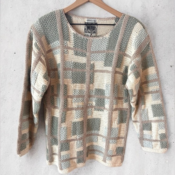 Curio Sweaters - Vintage Anthropologie Curio Women's Chunky Hand Knitted Sweater